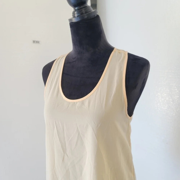 Japna Women's Soft Beige Racerback Sleeveless Tank Top Blouse Shirt Size Small - Picture 4 of 7